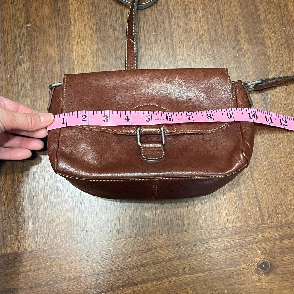Jack Georges Brown Leather Crossbody Bag